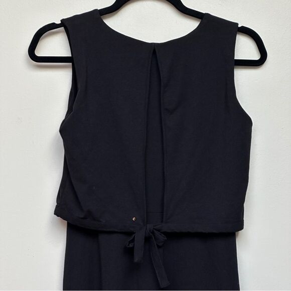 Cuyana Black Asymmetrical Overlay Dress Size X-Small - Picture 4 of 10